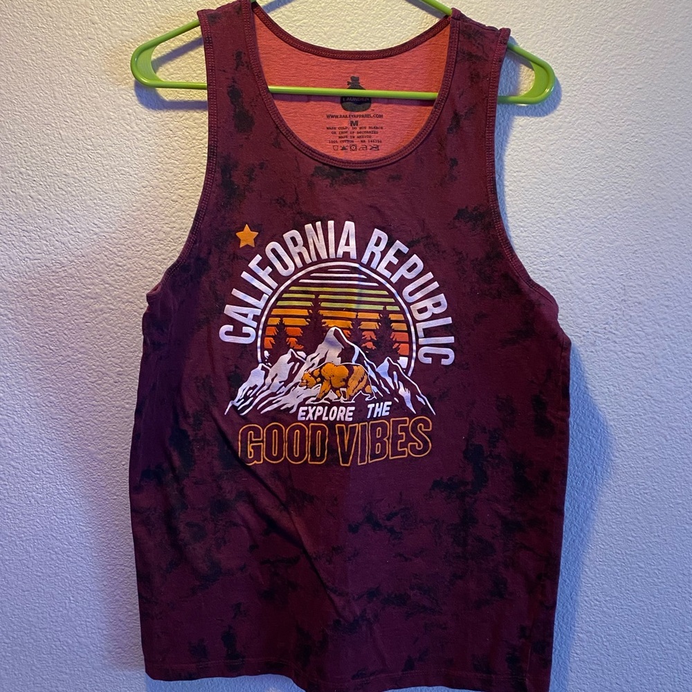 California republic, launder men’s tank top size medium